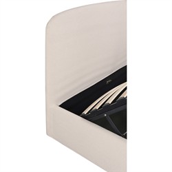 Jezreel Modern Classic Cream Slipcovered Storage Bed - Queen|