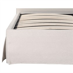 Jezreel Modern Classic Cream Slipcovered Storage Bed - Queen|