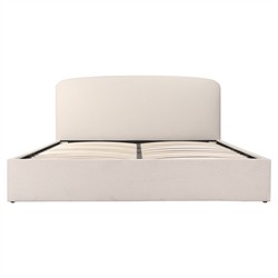Jezreel Modern Classic Cream Slipcovered Storage Bed - Queen|