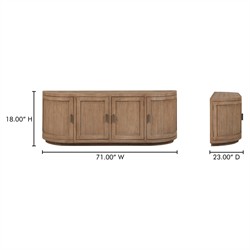 Neriah Rustic Lodge Brown Reclaimed Wood Media Cabinet - 71"|