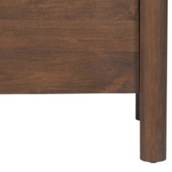 Bella Modern Classic Brown Mango Wood Scalloped Sideboard - 60"|