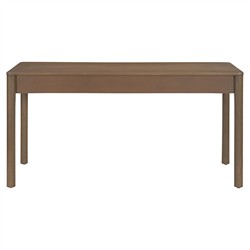 Bella Modern Classic Brown Mango Wood Scalloped Rectangular Desk|