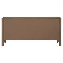 Bella Modern Classic Brown Mango Wood Scalloped Double Dresser|