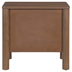 Bella Modern Classic Brown Mango Wood Scalloped Nightstand|