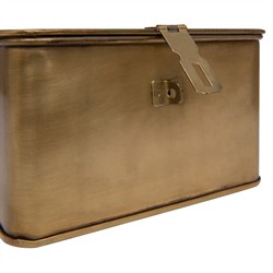 Staten Modern Classic Gold Iron Square Decorative Box - Set of 3|