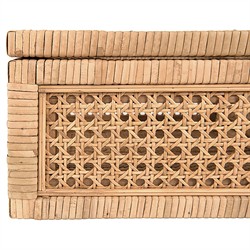 Niana Coastal Beach Natural Woven Rattan Square Decorative Box - Set of 2|
