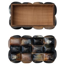 Tellulah Coastal Black Horn Bubble Decorative Box|