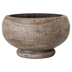 Wrenlee French Country Distressed Brown Wood Outdoor Planter|