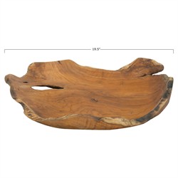 Jeri Rustic Brown Teak Wood Decorative Bowl|