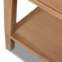 Brook Updated Traditional Aged Light Pine Wood Wide Cabinet|