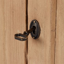 Brook Updated Traditional Aged Light Pine Wood Wide Cabinet|