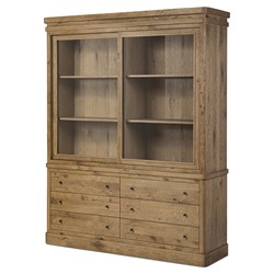 Diego Updated Traditional Honey Brown Oak Display Case|