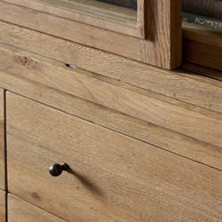 Diego Updated Traditional Honey Brown Oak Display Case|