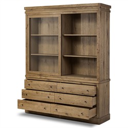 Diego Updated Traditional Honey Brown Oak Display Case|