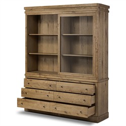 Diego Updated Traditional Honey Brown Oak Display Case|