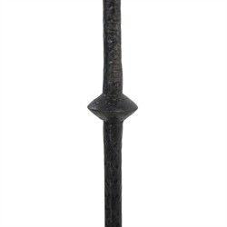 Leyla French Country Veined White Marble Black Iron Drink Table|