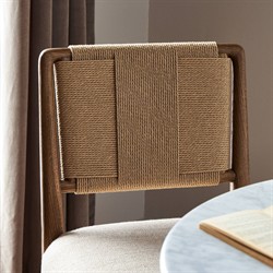 Russ Coastal Beach Beige Performance Natural Oak Counter Stool|