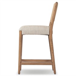 Russ Coastal Beach Beige Performance Natural Oak Counter Stool|