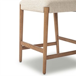 Russ Coastal Beach Beige Performance Natural Oak Counter Stool|