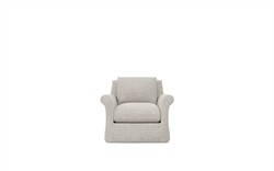 Ameerah Fog Textured Weave Slipcovered Chair|