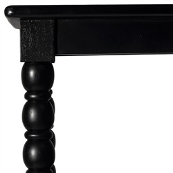 Thomas Updated Traditional Black Wood Spindle Bookcase|
