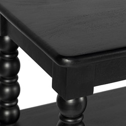 Thomas Updated Traditional Black Wood Spindle Wide Bookcase|