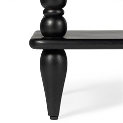 Thomas Updated Traditional Black Wood Spindle Wide Bookcase|