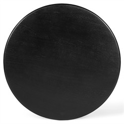 Thomas Updated Traditional Black Wood Spindle End Table|