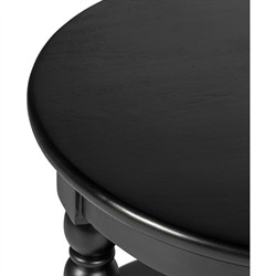 Thomas Updated Traditional Black Wood Spindle End Table|