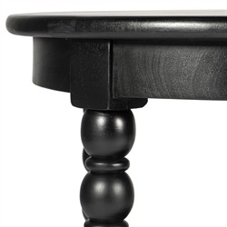 Thomas Updated Traditional Black Wood Spindle End Table|