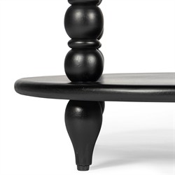 Thomas Updated Traditional Black Wood Spindle End Table|