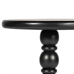 Thomas Updated Traditional Black Wood Spindle Drink Table|