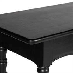 Thomas Updated Traditional Black Wood Spindle Console Table|