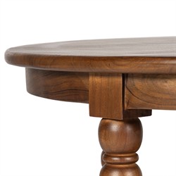 Thomas Updated Traditional Brown Wood Spindle Coffee Table|