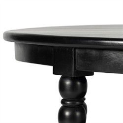 Thomas Updated Traditional Black Wood Spindle Coffee Table|