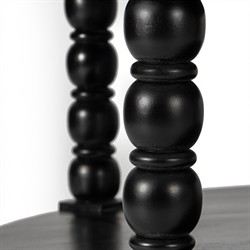 Thomas Updated Traditional Black Wood Spindle Coffee Table|