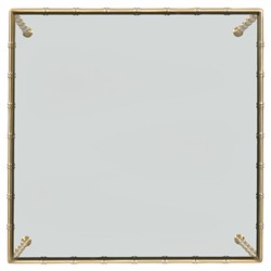 Lacoste Modern Classic Brass Bamboo Glass Game Table - 36"|
