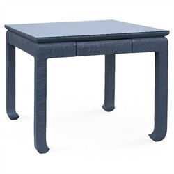 Bethany Coastal Beach Blue Linen Wood Game Table - 38"|