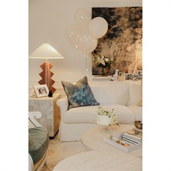 Riven Country Blue Ceramic Staffordshire Dog Figurine - Set of 2|