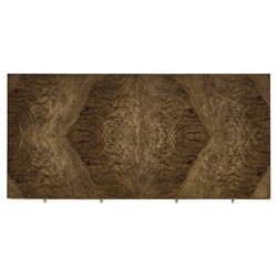 Whitaker Modern Classic Brown Walnut Wood Champagne Steel Desk|