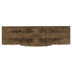 Whitaker Modern Classic Brown Walnut Champagne Steel Dresser|