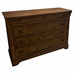 Delphina French Country Brown Oak Wood Dresser|
