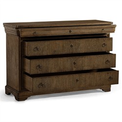 Delphina French Country Brown Oak Wood Dresser|