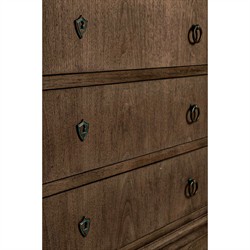 Delphina French Country Brown Oak Wood Dresser|