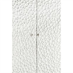 Maris Coastal Beach White Coral Patterned Oak Wood Bar Cabinet|