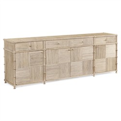 Mateo Modern Classic Beige Acacia Wood Bamboo Buffet|