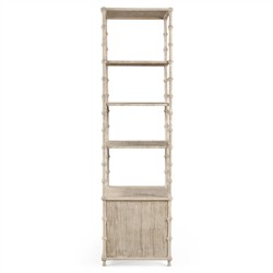 Mateo Modern Classic Beige Acacia Wood Bamboo Etagere|