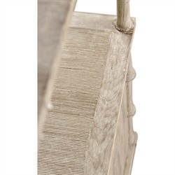 Mateo Modern Classic Beige Acacia Wood Bamboo Etagere|