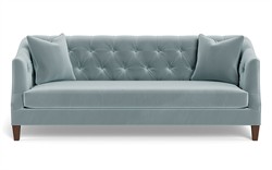 Willa Saltwater Blue Performance Velvet Sofa - 86"|