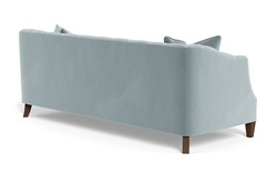 Willa Saltwater Blue Performance Velvet Sofa - 86"|